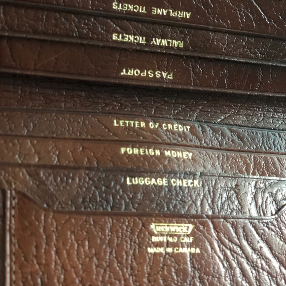 Vintage Renwick Buffalo Calf Travel Wallet - Picture 6 of 8